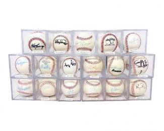 50 Lotof18SignedBaseballsAssortedMLBMinorLeaguePlayers