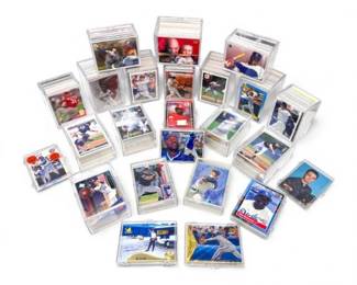 14 LargeAssortmentofBaseballCardsinHardPlasticCases