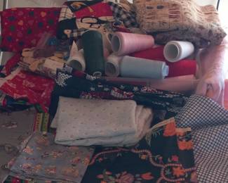 vintage fabric and thread