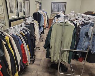 Hundreds of Clothing Pieces from small to extra large sizes.