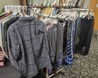 Hundreds of Clothing Pieces from small to extra large sizes.