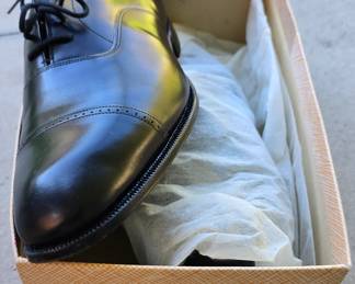 Black leather Church's men's shoes