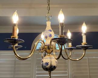 Gold Accented Chandelier 