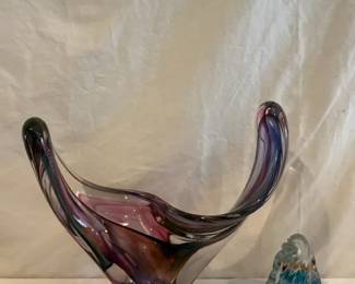 Multicolor Art Glass Sulptures