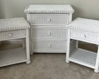 White Wicker Trio