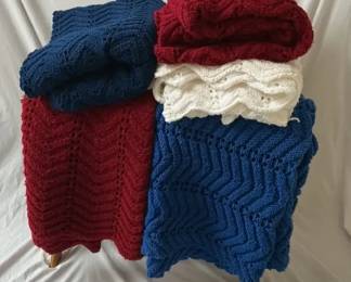 Knitted Red White Blue