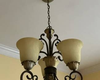 Brass Colored Chandelier