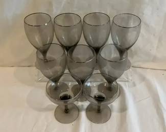 Smoke Wine And Martini Glasses