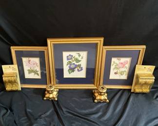 Floral Prints, Wall Sconces And Candle Holders