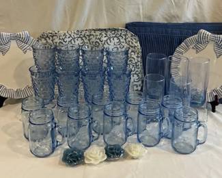Sky Blue Summertime Glassware