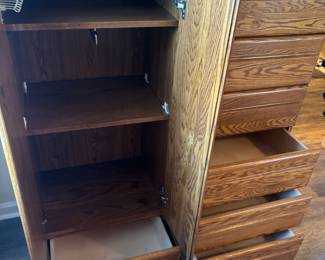 Oak Gentleman’s Chest by “Arbek”.
$ 275.00.            46”w 17”d 54”t