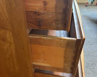 MCM Haywood Wakefield Palimino 8 drawer dresser w mirror. $ 450.00
55”w 21”d 33”t. 64.5” t w mirror 