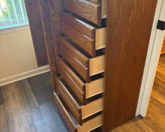 Oak Gentleman’s Chest by “Arbek”.
$ 275.00.            46”w 17”d 54”t