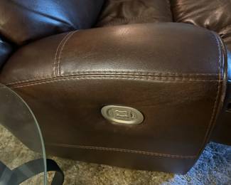 Brown dual electric Love Seat with Console. $600.00
84 w 34 d 40 h
