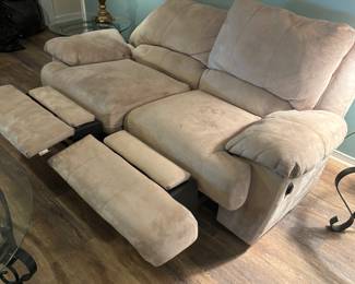 Beige fabric Reclining Loveseat $250.00
70”L 33”d 38”t