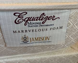 Oak Captains Queen Bed
Headboard with lights, mirrors, nightstands and storage!  $450.00
108”w 17”d 72”t w Jamison Foam Mattress