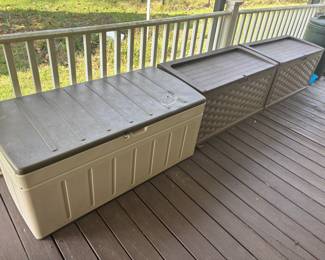 (3) outdoor storage boxes $75.00 each