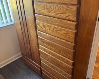 Oak Gentleman’s Chest by “Arbek”.
$ 275.00.            46”w 17”d 54”t