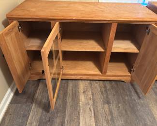 (2) Oak Cabinets/ Buffets or Entertainment centers 
$300.00 each
55”w 22”d 33”t
