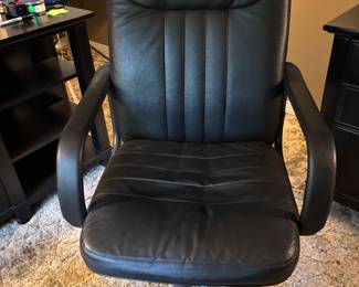 (2) black rolling office desk chairs 
$60.00 each