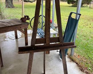 Wood easel $ 50.00
36” w 16”d 77”t