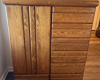 Oak Gentleman’s Chest by “Arbek”.
$ 275.00.            46”w 17”d 54”t