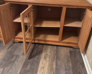 (2) Oak Cabinets/ Buffets or Entertainment centers 
$300.00 each
55”w 22”d 33”t