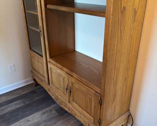 Oak Console/Entertainment Center by “Arbek”  $280.00
61.5”w 17”d 59”t