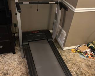 Pro Form 830QT Treadmill $400.00
Fold up, EKG, incline
34”w 29”-72”L 60”t