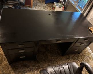 Havertys Black Wood Desk 5 drawer & bookshelves $450.00
69”L 32”w 30”t