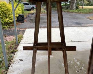 Wood easel $ 50.00
36” w 16”d 77”t