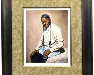 Signed Kenneth M. Freeman “Storyteller" Lithograph
