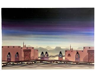 Signed Kyle “Midnight Gathering" Acrylic on Canvas
