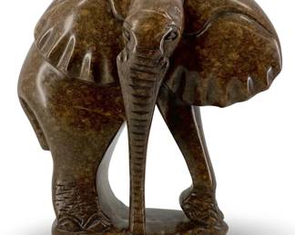 Vintage Carved Soapstone Elephant
