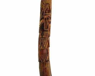 Signed Jerry Guy Navajo Wooden Long Hair Kachina
