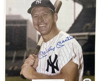 Autographed Mickey Mantle Certified Photo
