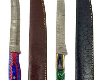2pc Handcrafted Damascus Fillet Knives

