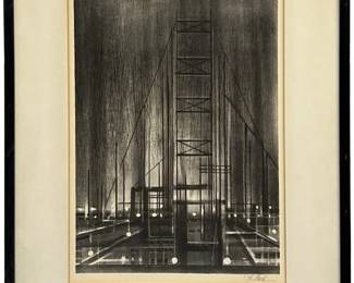 Signed Richard Florsheim Lithograph
