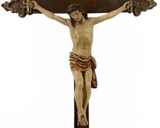 Hand Painted Wooden Jesus Crucifix Wall Art

