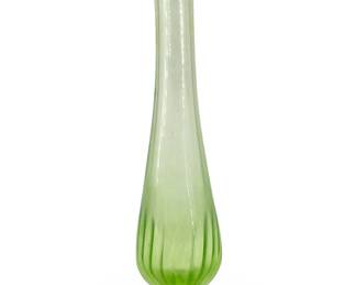Uranium Hand Blown Glass Bud Vase
