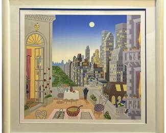 Signed Thomas McKnight “Ports of Call" Lithograph
