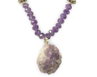 Incredible Chunky Amethyst Bead Necklace
