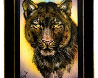 Signed Martin Katon Black Leopard Giclee
