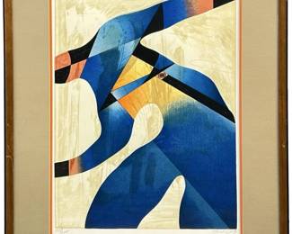 Signed Neal Doty “Blue Boy" Lithograph
