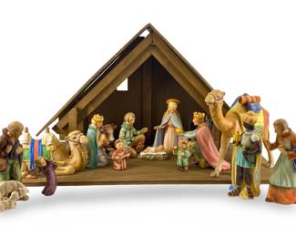 West German Goebel Hummel Porcelain Nativity
