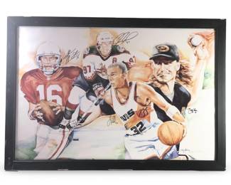 Signed Roger Whitney AZ Pro Sports Star Montage
