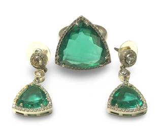 Lavish Sterling Silver Gemstone Jewelry Set
