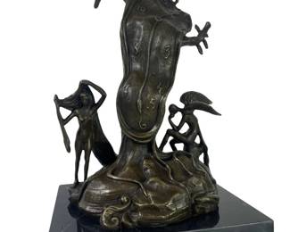 Signed Salvador Dali Nobility Of Time Bronze
