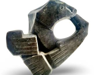 David C. Serpentine “Waiting for Raui" Carving
