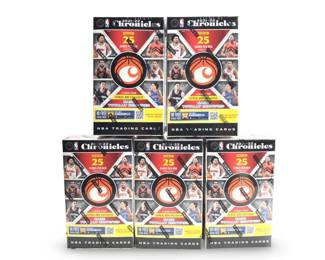 (5) 2021-22 NBA Panini Chronicles Blaster Boxes
